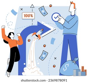Partnership offer. Vector illustration. Agreements outline responsibilities and expectations partners Offices serve as spaces for collaborative work and partnership discussions Flat design elements