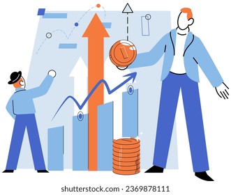 Oferta de asociación. Ilustración vectorial. El diseño influye en la identidad visual y la asociación de marca El liderazgo guía el proceso de toma de decisiones en asociación Las representaciones icónicas simbolizan la esencia