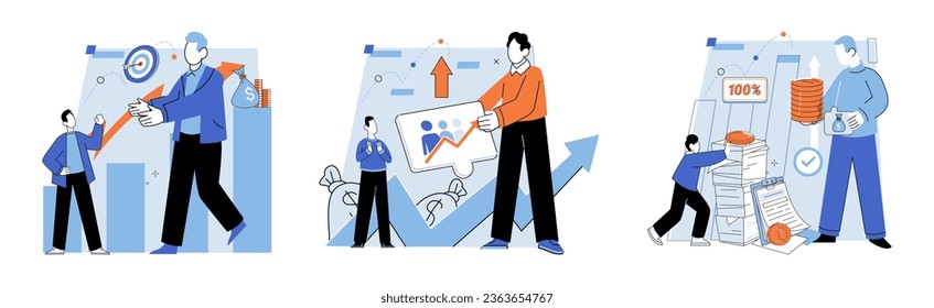 Partnerschaftliches Angebot. Vektorgrafik. Ein Erfolg im Unternehmen kommt oft aus der Suche nach einer richtigen Partnerschaft Die Partnerschaft bieten Metapher ist eine Einladung zur Zusammenarbeit und Zusammenarbeit