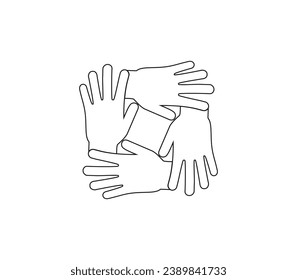 Partnerschaft, Hände schütteln, gemeinsam Symbol. Vektorgrafik.
