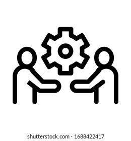 partnership solutions icon vector. partnership solutions sign. isolated contour symbol illustration