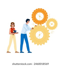 partnership stakeholder relations  vector.  company line, resource hip, corporate organization partnership stakeholder relations character. people flat cartoon illustration