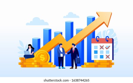 Partnership Team Work Startup Collaboration Target Stock Vector