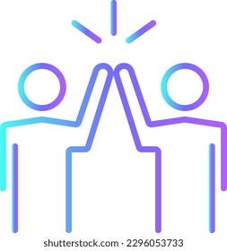 Partnership Teamwork and Management icon with blue duotone style. team, people, handshake, cooperation, friendship, person, together. Vector illustration
