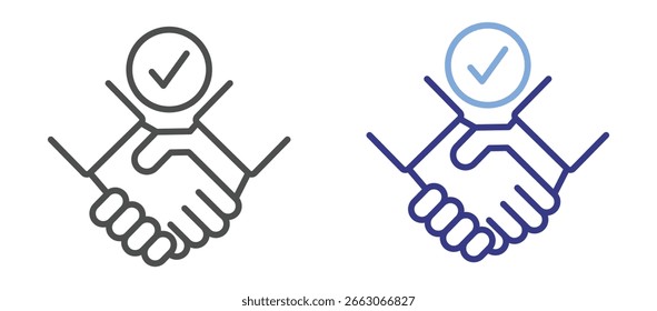 partnership two color icon sheet