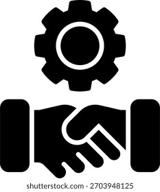 Design vetorial de parceria em estilo moderno, colaboração global e conceito de unidade de conscientização da Aids, ilustração de cooperação em saúde. Ícone de Glifo