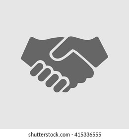 Partnership vector. Handshake icon. Hand shaking vector icon.