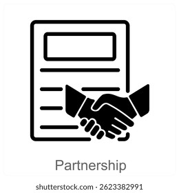 Partnership vector icon concept design