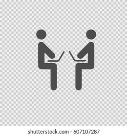 Partnership vector icon eps 10 on transparent background.