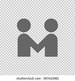 Partnership Vector Icon. Hands Shaking. Handshake. Vector EPS 10 On Transparent Background.