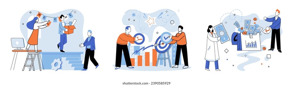 Partnership. Vector illustration. Collaboration and cooperation empower teams to achieve their goals The partnership metaphor emphasizes symbiotic nature collaborations Teamwork drives organizational