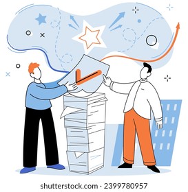 Partnership. Vector illustration. Friendship and trust build strong partnerships and collaborations Finding solutions together strengthens partnership bonds Organizational success relies on effective