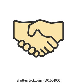 Partnership, vector illustration, outline stroke business icon.