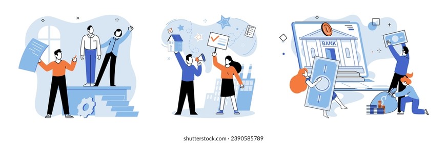 Partnership. Vector illustration. Planning together ensures alignment and success in partnerships Community and connection foster collaborative efforts Friendship and trust strengthen partnerships