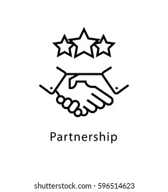 Partnership Vector Line Icon