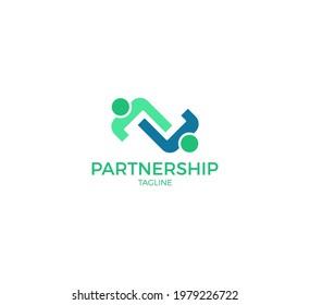 partnership vector logo template design