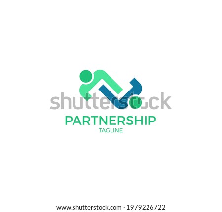 partnership vector logo template design