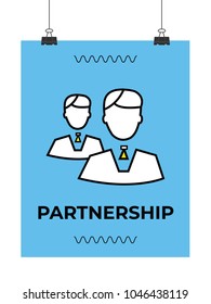 partnership vector thin line icon