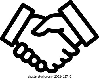 partnership vector thin line icon