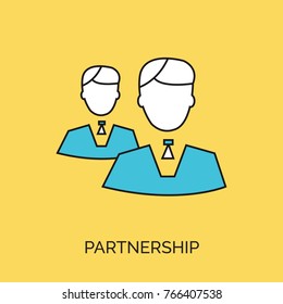 partnership vector thin line icon