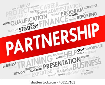 PARTNERSHIP word cloud, business concept