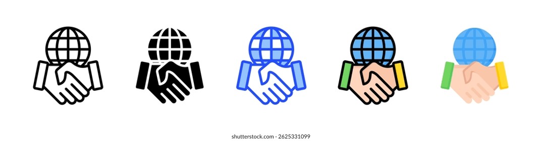 Colección de iconos de asociaciones con varios estilos