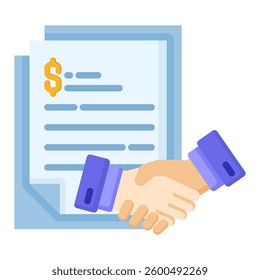 Partnerships Icon in Flat Color Style. Simple Flat Icon Vector. Simple Vector Design