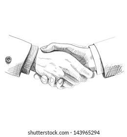 Partneship. Sketch handshake