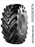 parts of automobiles and automotive technology. Heavy equipment radial tire construction. Large wheel with vertical standing. Tractor tires