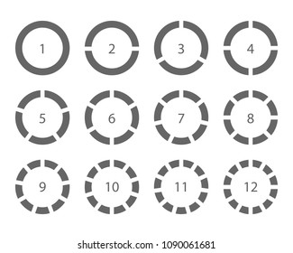 Parts of circle design element for infographics template. Vector illustration