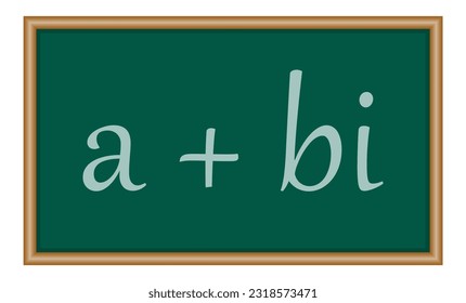 Parts of complex number in mathematics. imaginary part and real part. complex numbers standard form in mathematics