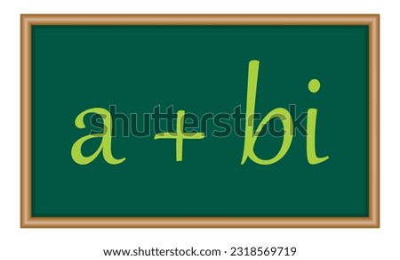 Parts of complex number in mathematics. imaginary part and real part. complex numbers standard form in mathematics