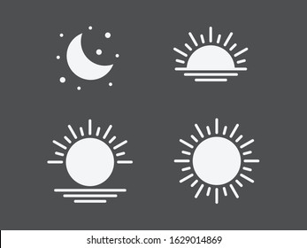 Morning Noon Night Icons Images Stock Photos Vectors Shutterstock