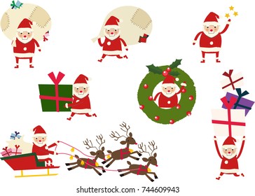 parts design.Santa Claus.calendar material.