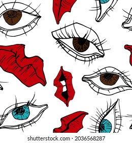 parts of the face eyes lips