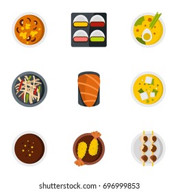parts icons set. Flat set of 9 parts vector icons for web isolated on white background