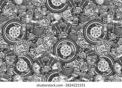 parts illustration seamless graphic pattern vintage background