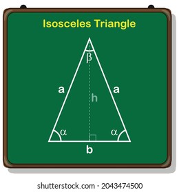 Parts Isosceles Triangle Stock Vector (Royalty Free) 2043474500 ...