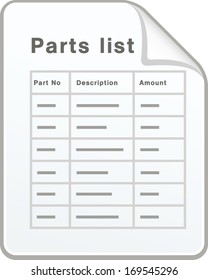 Parts list