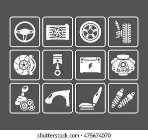 Parts of the machine icons