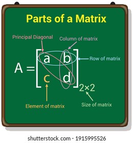 parts of a matrix. rows, columns, elements