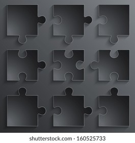 Parts of paper puzzles. Business concept, template, layout, infographics.