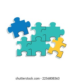Parts of puzzles isolate vector illustration