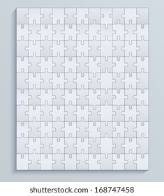 Parts puzzles, seamless vector pattern jigsaw