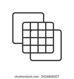 Partes del icono del sistema fotovoltaico del panel solar en el diseño de la línea. Panel, sistema, piezas, módulo aislado en vector de fondo blanco. Partes del panel solar fotovoltaico sistema editable icono de trazo.