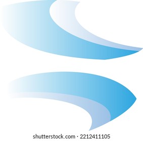 Parts that represent the flow of wind and water