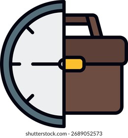 Teilzeitjob, Vektordesign, flexible Arbeitszeiten und Studentenbeschäftigungskonzept, Einstellungs-Illustration. Füllzeilensymbol