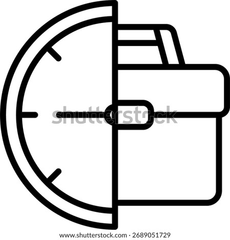 Part-time job vector design, flexible working hours and student employment concept, recruitment illustration. Line Icon