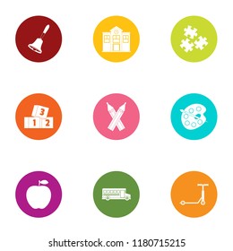 Parturition icons set. Flat set of 9 parturition vector icons for web isolated on white background
