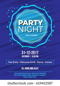 Party Abstract Background for Banner, Poster, Brochure and Flyer for Eve, Party, Club and Celebration.